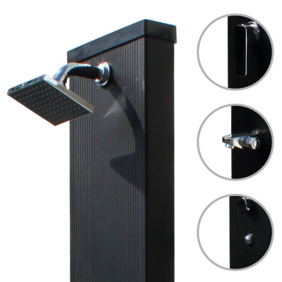 Doccia solare CALIENTE Square Black 28 litri Doccia solare CALIENTE Square Black 28 litri
