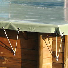 Copertura per piscina in legno Safety Wood