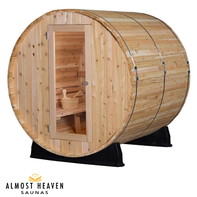 Sauna in cedro Barrel PINNACLE per 4 persone 180 x 180 cm