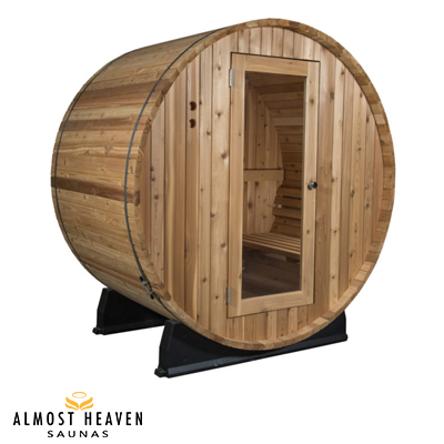 Sauna in cedro Barrel SALEM per 2 persone 180 x 120 cm