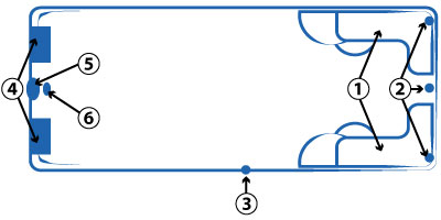 Schema della piscina ESTINA Schema della piscina ESTINA