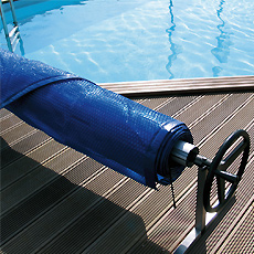 Avvolgitore e Copertura Solare per piscine in legno GARDIPOOL