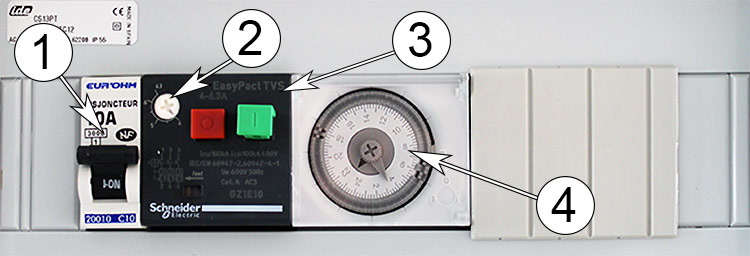 Dettagli del quadro elettrico