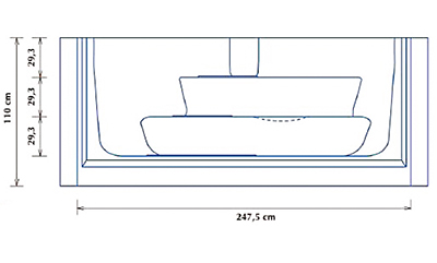 Diagramma vista di faccia scala rivage