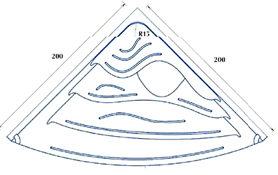 Diagramma vista di sopra scala rivage 150