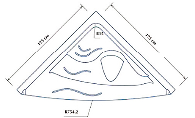 Diagramma vista di sopra scala rivage