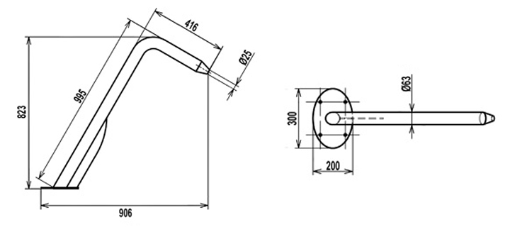 Dimensioni del cannone Fidji