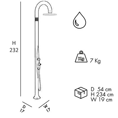 Dimensioni Doccia Tradizionale Funny Yin T345 