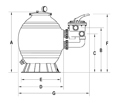 Dimensioni filtro Caliente Side 660