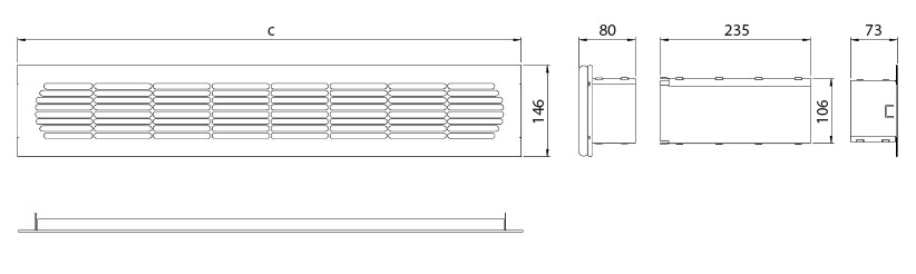 Dimensioni delle griglie espresse in mm