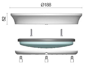 Dimensioni della lampada alogena