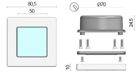 Dimensioni del lumino alogeno