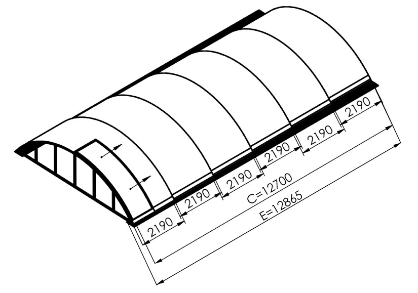 Lunghezza copertura telescopica SILHOUETTE XXXL