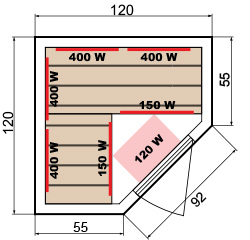 Dimensioni sauna Luxe 2   3 