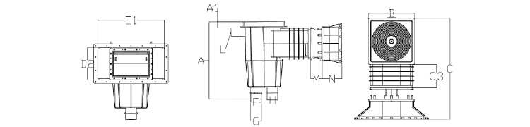 Dimensioni dello Skimmer Serie MT 3