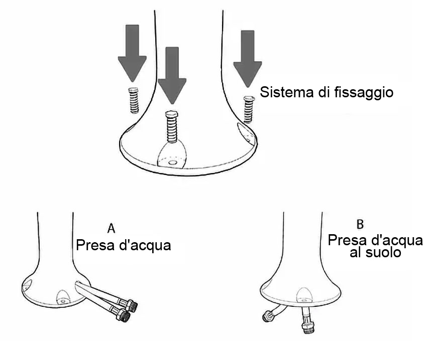 Doccia tradizionale Funny Yang T245 montaggio