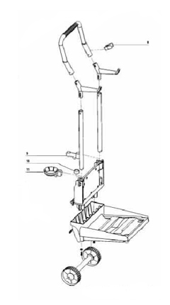 Scomposto del carrello del Dolphin 3001 Scomposto del carrello del Dolphin 3001