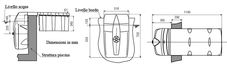 Dimensioni del blocco filtrante Filtrinov FB12