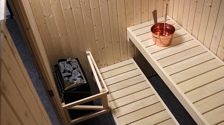 Interno della sauna