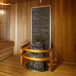 Parete decorativa in pietra per sauna Harvia