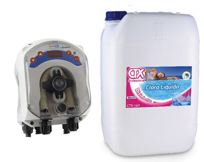 Pompa dosatrice smart Rx con cloro liquido