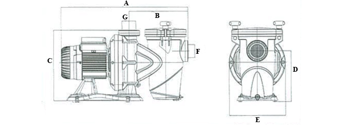 Dimensioni della pompa Intelliflow VS