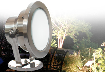 Proiettore inox 15 LED illuminazione bianca
