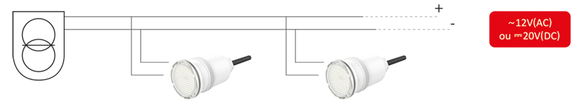 Connessione proiettore led seamaid