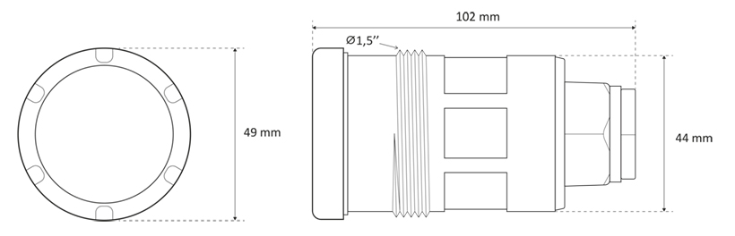 Dimensioni proiettore tubolara led seamaind