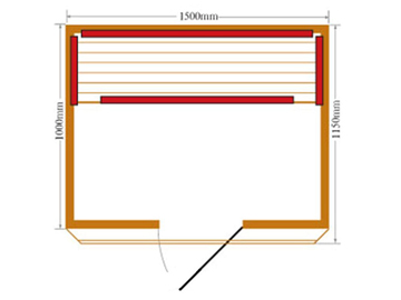 Dimensioni della sauna Artemide in mm