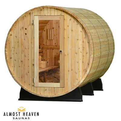 Sauna in cedro Barrel PRINCETON per 6 persone 180 x 240 cm