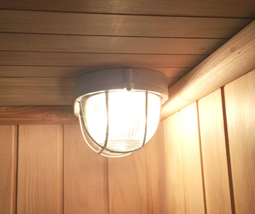 Illuminazione interna alla sauna