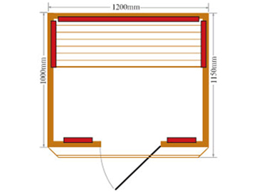 Dimensioni della sauna infrarossi Medea
