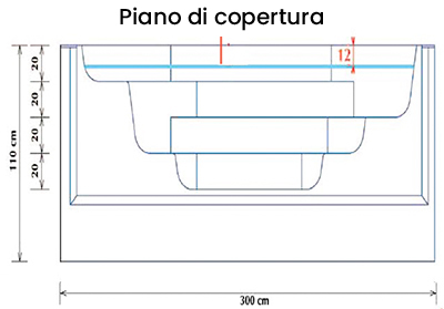 Scala Red Pool Pharaon vista di faccia