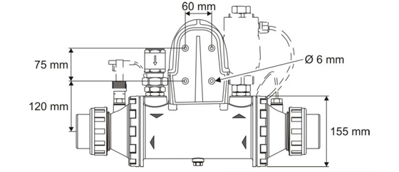 Dimensioni dello scambiatore Zodiac HEAT LINE PLUS