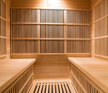 Spazio interno della sauna